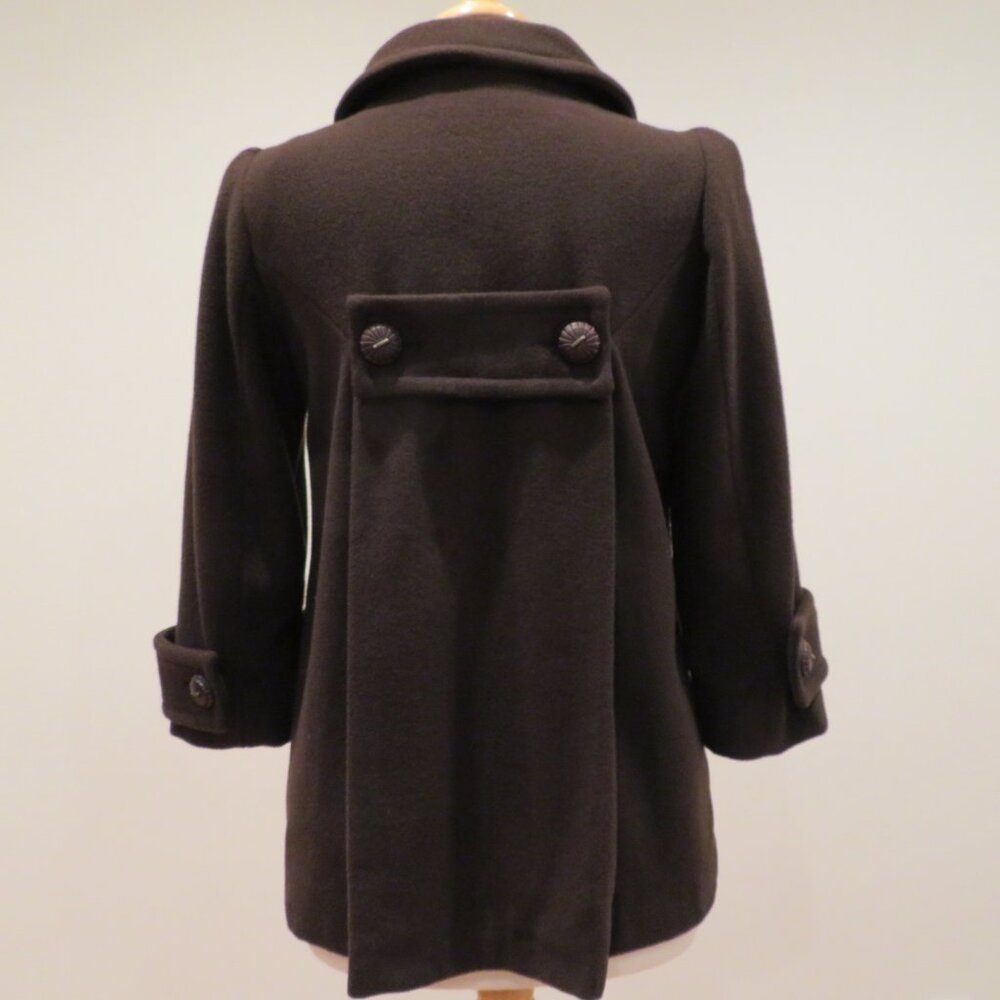 Women Medium Brown Wool Blend Coat Zara Basic Sho… - image 8